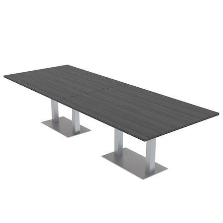 Skutchi Designs 45 in W, 144 in L, 29 in H, Engineered Wood Top, Grey HAR-REC-48x143-DOU-ASIANNIGHT